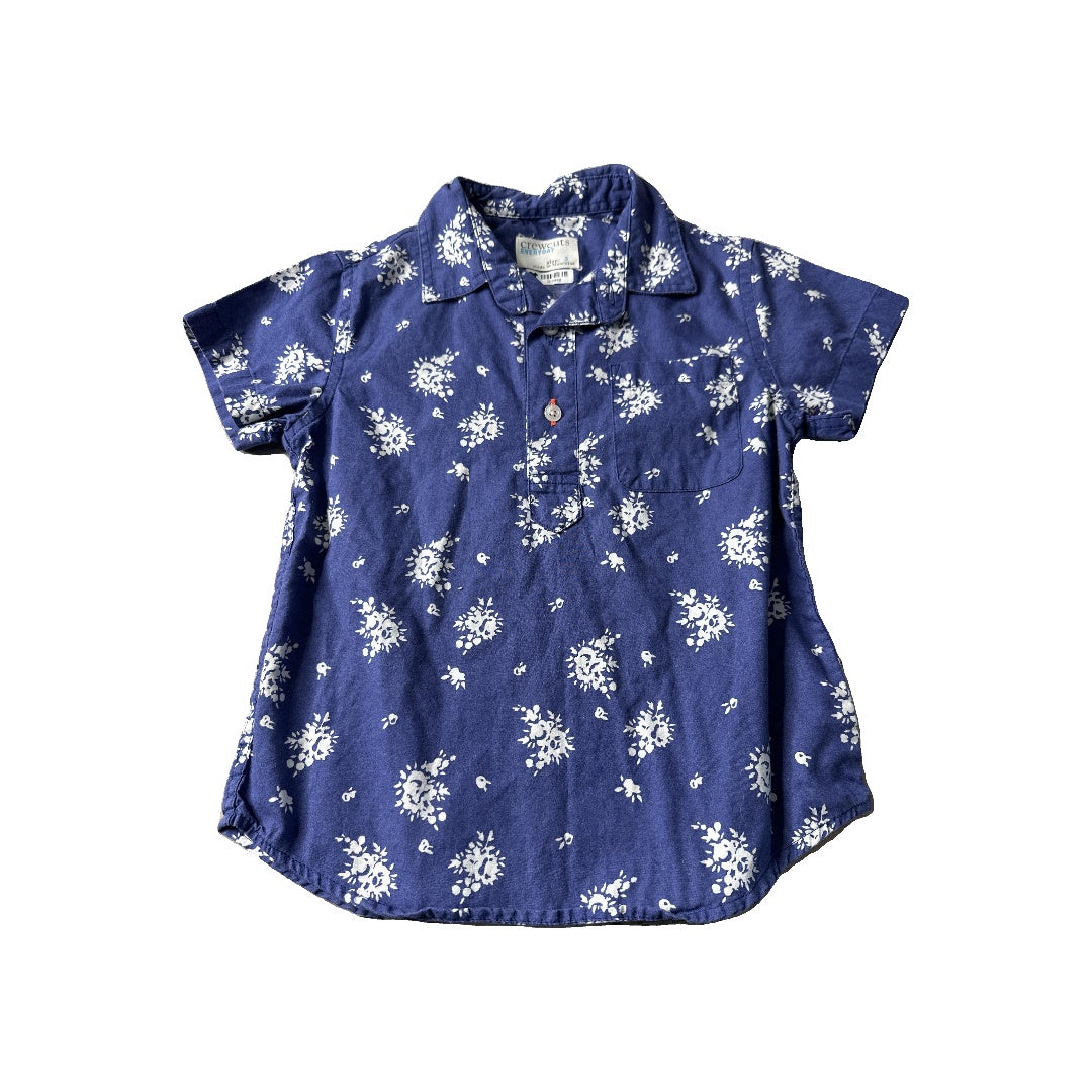 Crew Cuts Boys Blue | Floral Shirt Size: 3T Blue | Floral