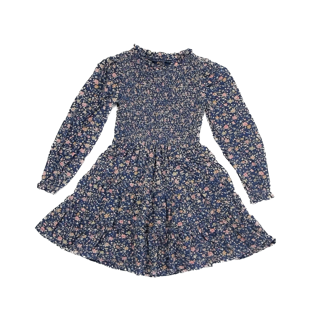 Ralph Lauren Girls Blue Floral Dress Size: 6 Years Blue Floral