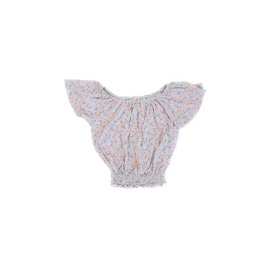 Bailey Lane Girls Blue Floral Short Sleeve Tops Size: 4-5T Blue Floral