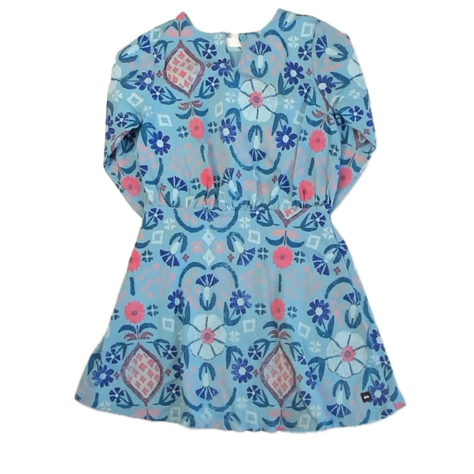 Tea Colllection Girls Blue Floral Dress Size: 8 Years Blue Floral