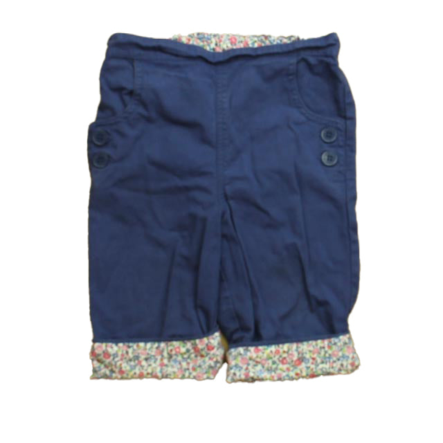 JoJo Maman Bebe Girls Blue Floral Capri Pants Size: 2-3T Blue Floral