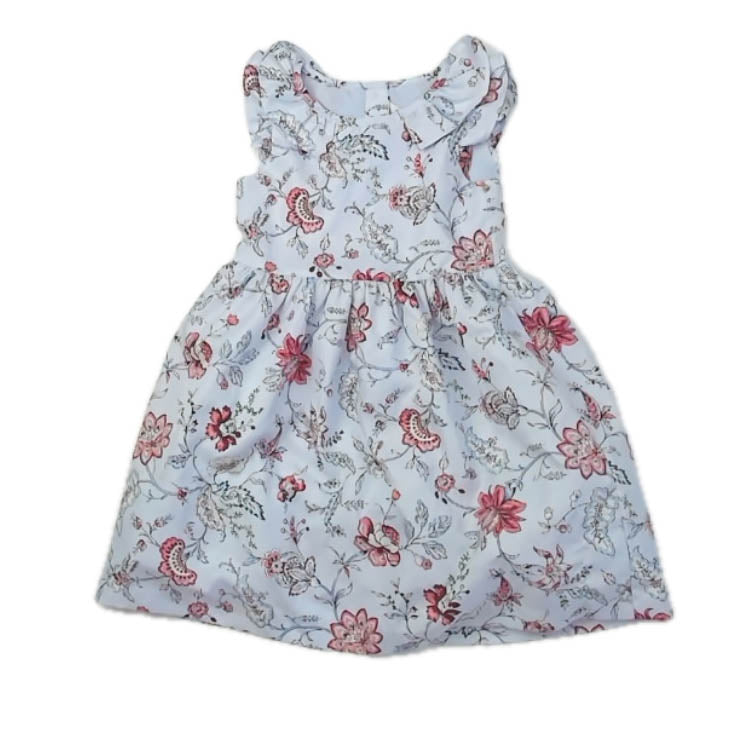 Janie and Jack Girls Blue Floral Dress Size: 3T Blue Floral
