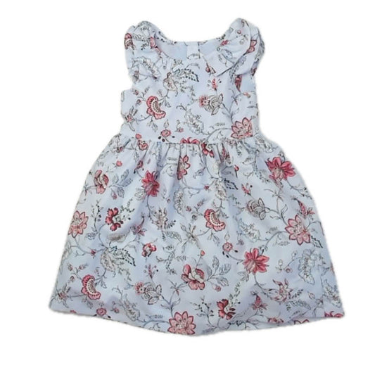 Janie and Jack Girls Blue Floral Dress Size: 3T Blue Floral
