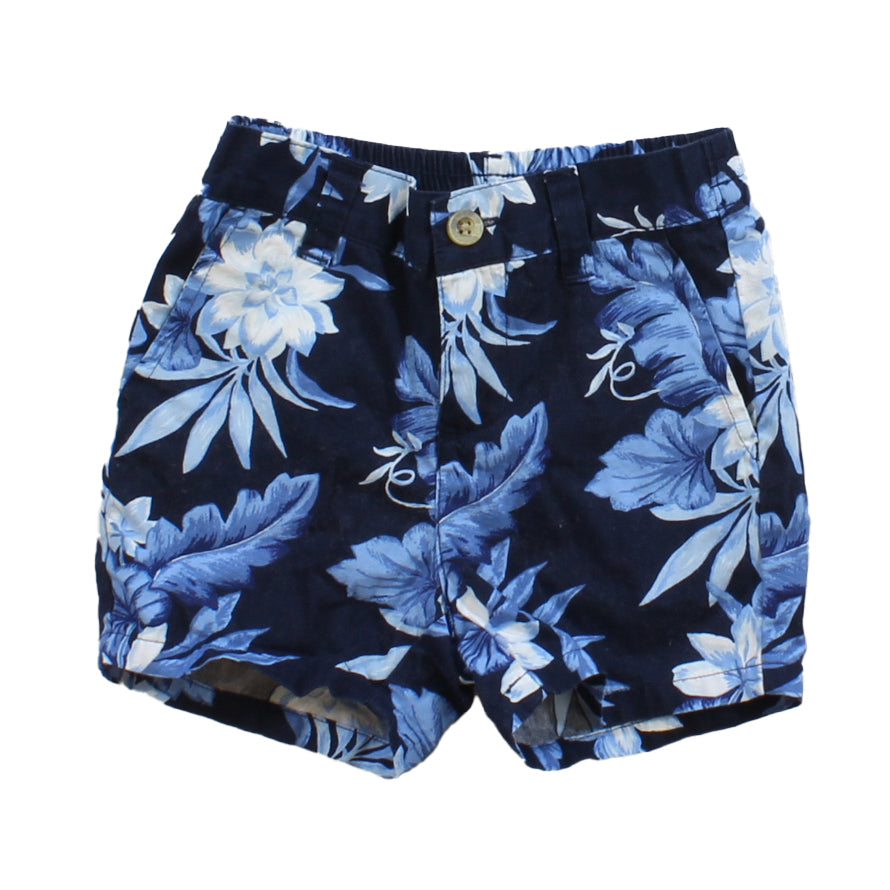 Janie and Jack Boys Blue | Floral Shorts Size: 12-18 Months Blue | Floral