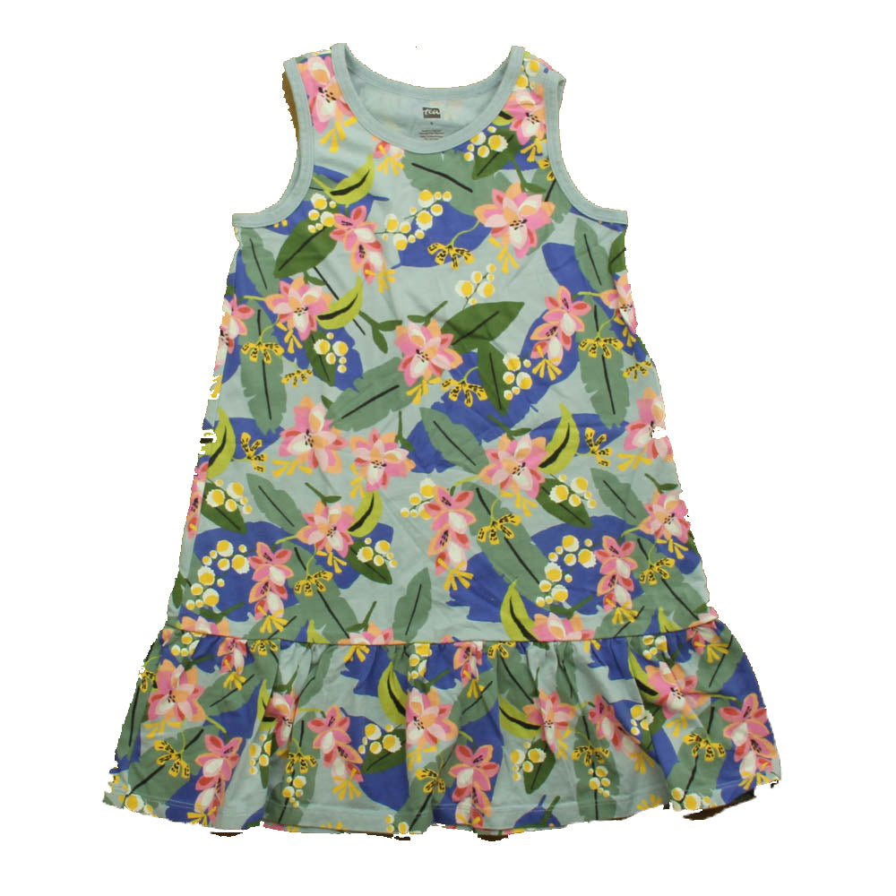 Tea Girls Blue | Floral Sun Dress Size: 6 Years Blue | Floral