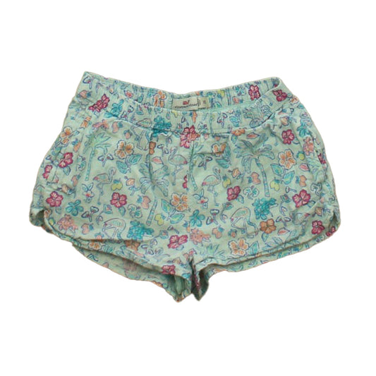 Vineyard Vines Girls Blue Floral Shorts Size: 4-5T Blue Floral
