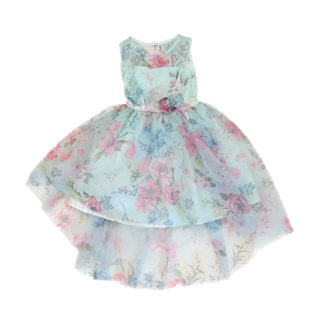 Zunie Girl Girls Blue | Floral Special Occasion Dress Size: 6 Years Blue | Floral