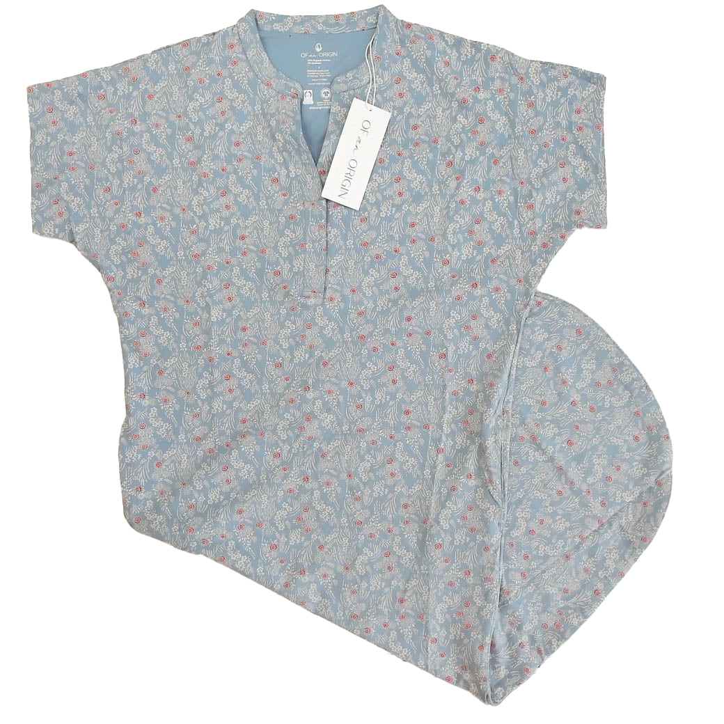 Of an Origin Girls Blue Floral Dress Size: Adult XS-XL Blue Floral