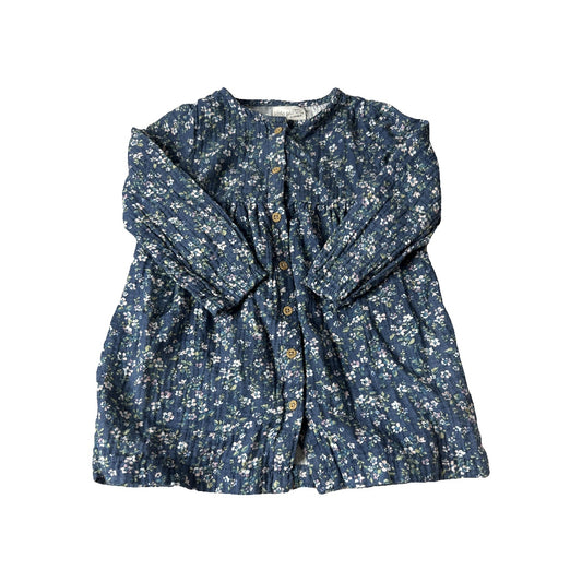 Little Planet Girls Blue | Floral Dress Size: 24 months Blue | Floral