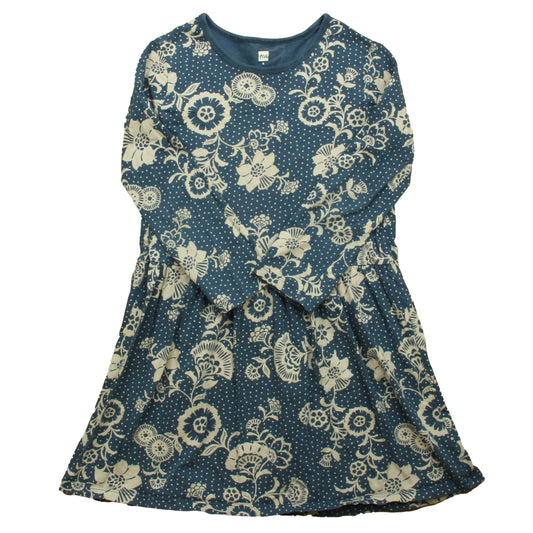 Tea Collection Girls Blue Floral Dress Size: 8 Years Blue Floral