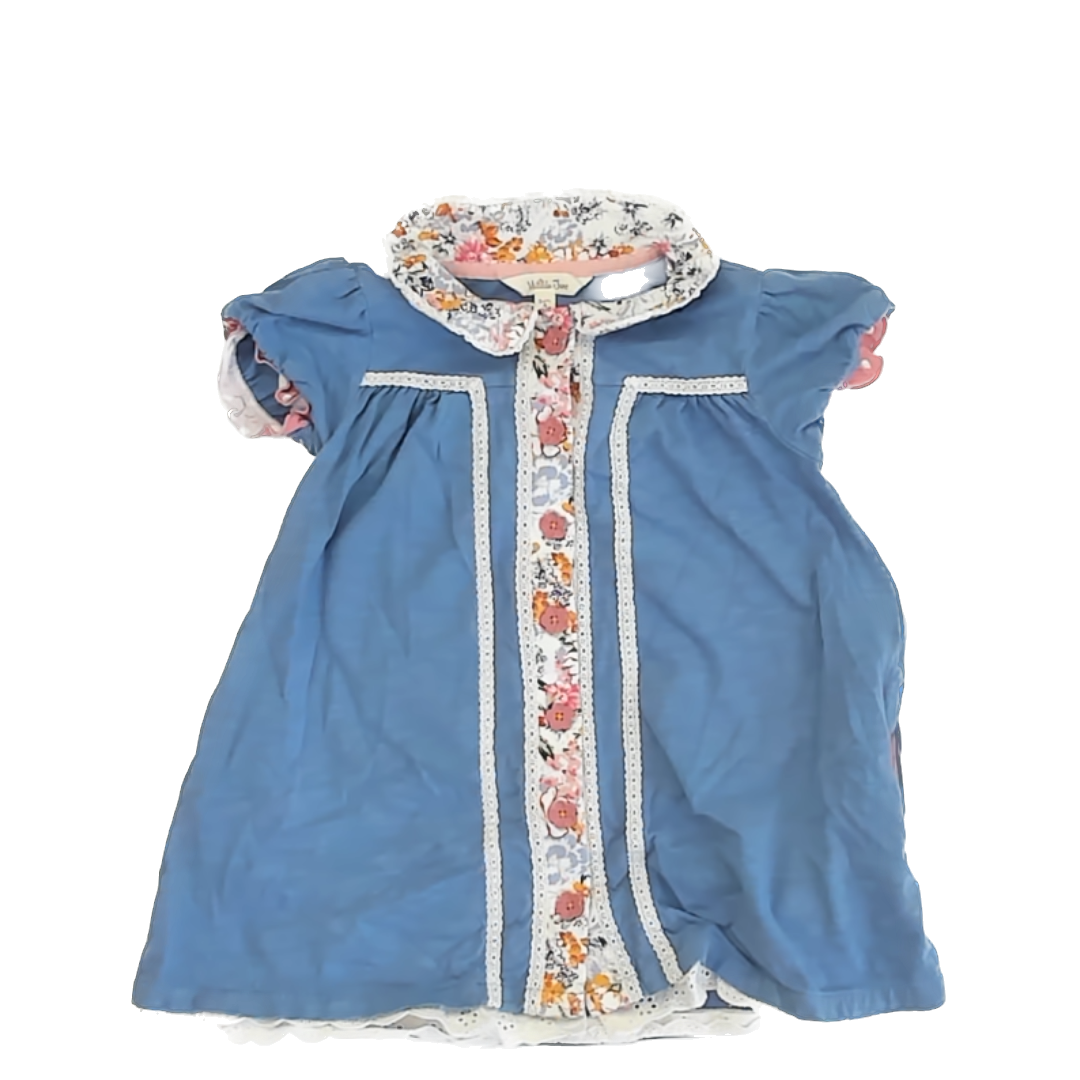 Matilda Jane Girls Blue | Floral Dress Size: 4T Blue | Floral