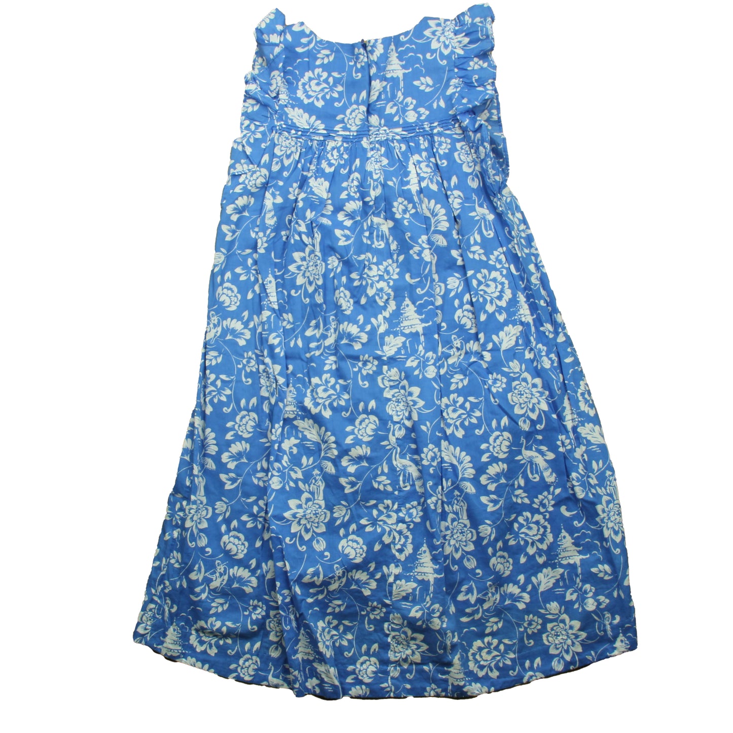 Tea Collection Girls Blue Floral Dress Size: 10 Years Blue Floral