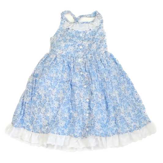 Cupcakes & Cashmere Girls Blue Floral Dress Size: 5T Blue Floral