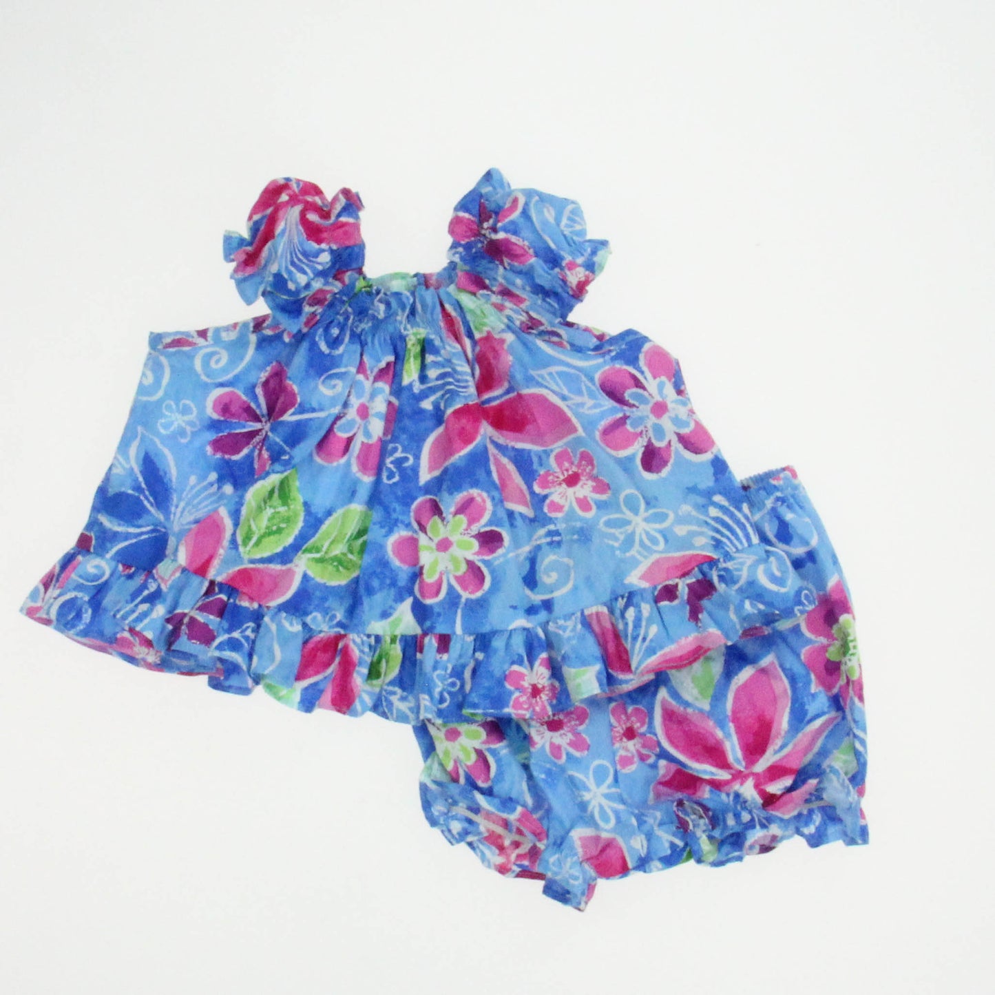 RJC Boys Blue Floral Apparel Sets Size: 6 Months Blue Floral