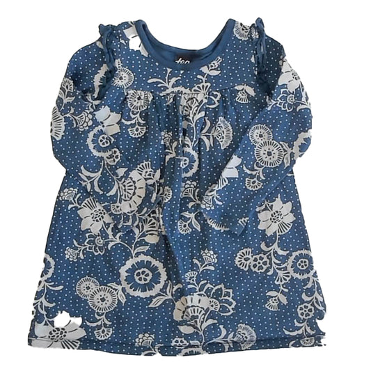 Tea Collection Girls Blue Floral Dress Size: 18-24 Months Blue Floral