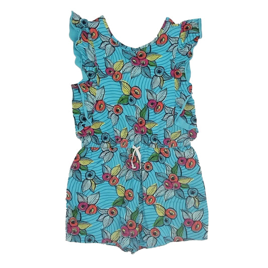 Tea Collection Girls Blue Floral Romper Size: 12 Years Blue Floral
