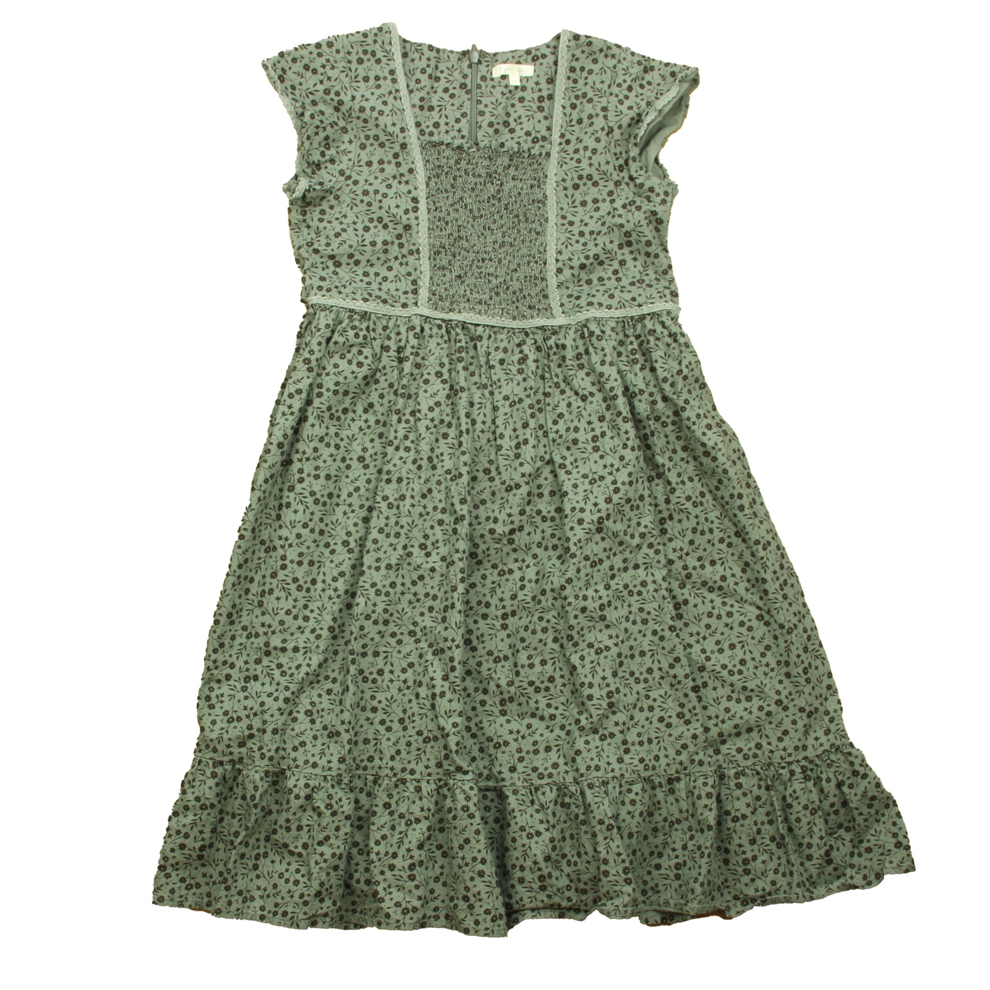 Rylee + Cru Girls Blue Floral Dress Size: 8-9 Years Blue Floral