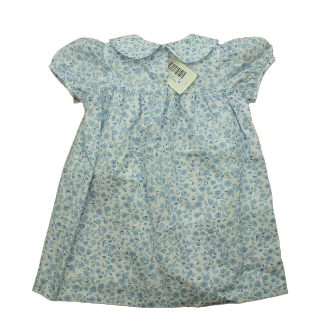 The Beaufort Bonnet Company Girls Blue Floral Dress Size: 4T