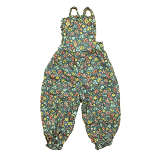 Shrimp & Grits Kids Girls Blue Floral Jumper Size: 18 Months
