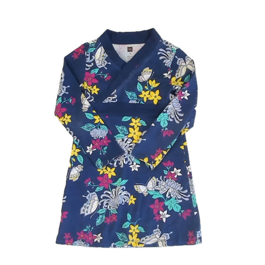 Tea Collection Girls Blue Floral Dress Size: 5T Blue Floral