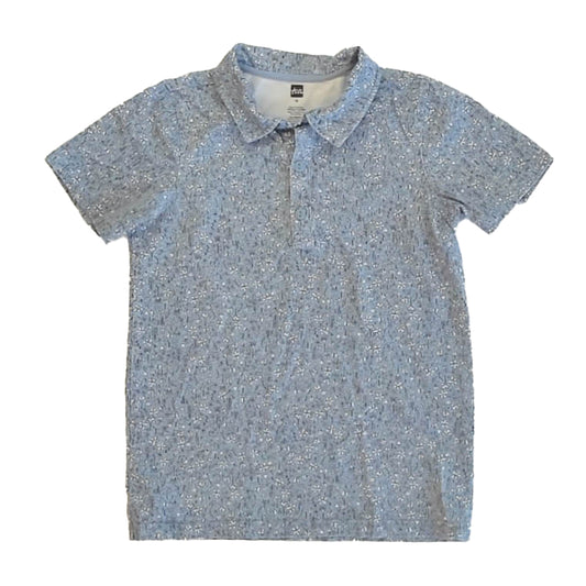 Tea Collection Boys Blue Floral Polo Shirt Size: 10 Years Blue Floral