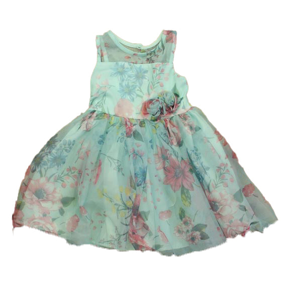 Zunie Girls Blue Floral Special Occasion Dress Size: 3T Blue Floral