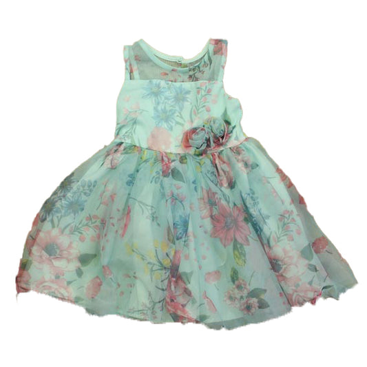 Zunie Girls Blue Floral Special Occasion Dress Size: 3T