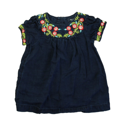 Blu & Blue Girls Blue Floral Dress Size: 12-18 Months