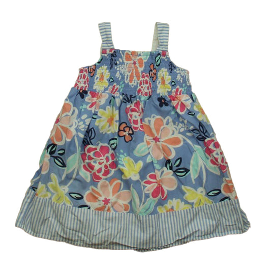 Gymboree Girls Blue Floral Dress Size: 2T Blue Floral