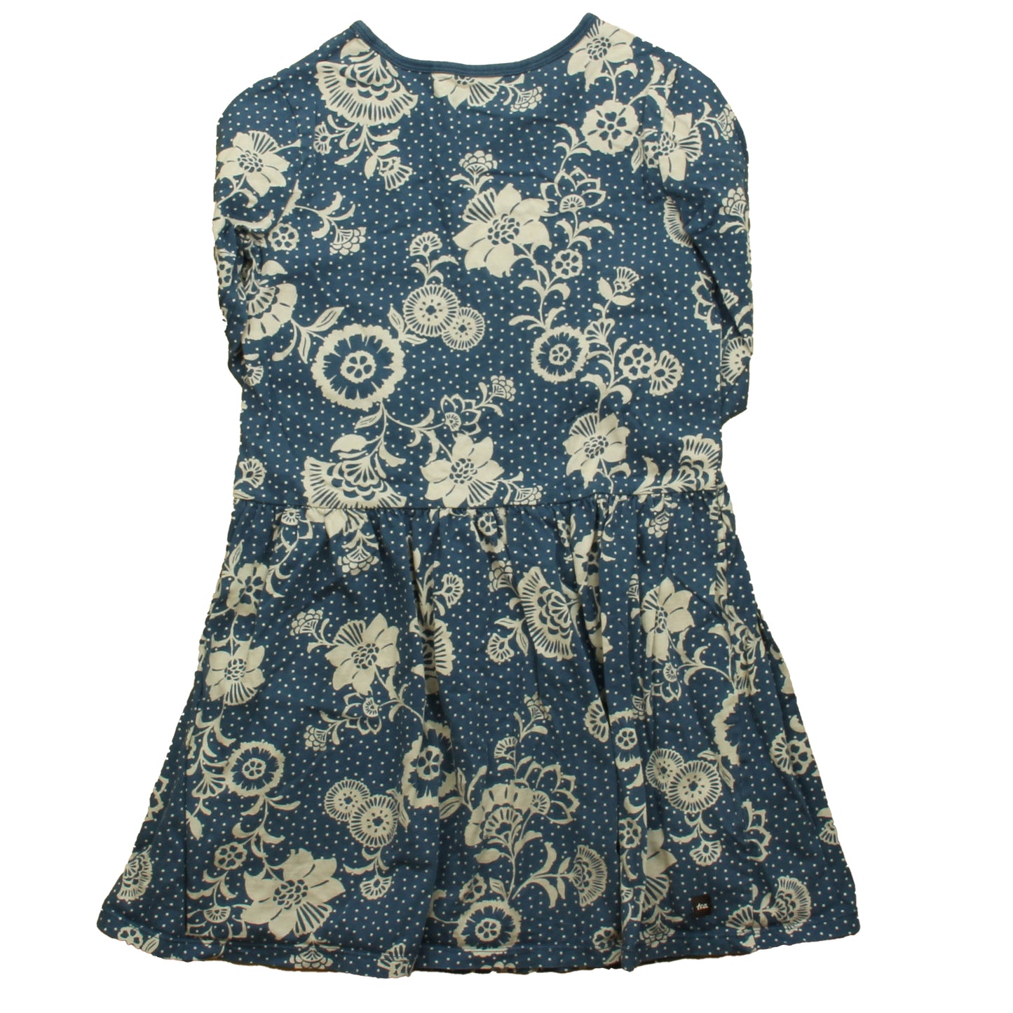 Tea Collection Girls Blue Floral Dress Size: 8 Years Blue Floral