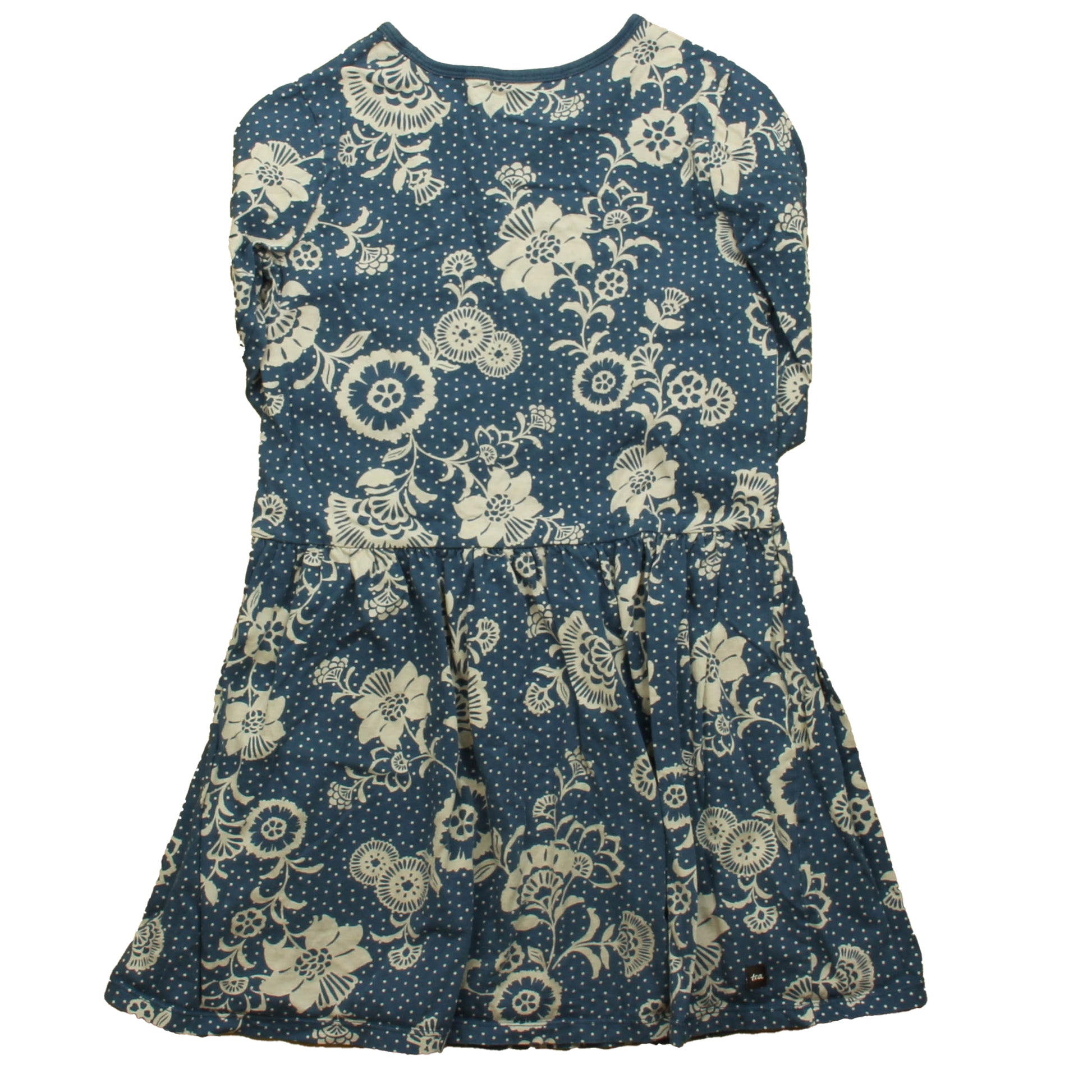 Tea Collection Girls Blue Floral Dress Size: 8 Years Blue Floral