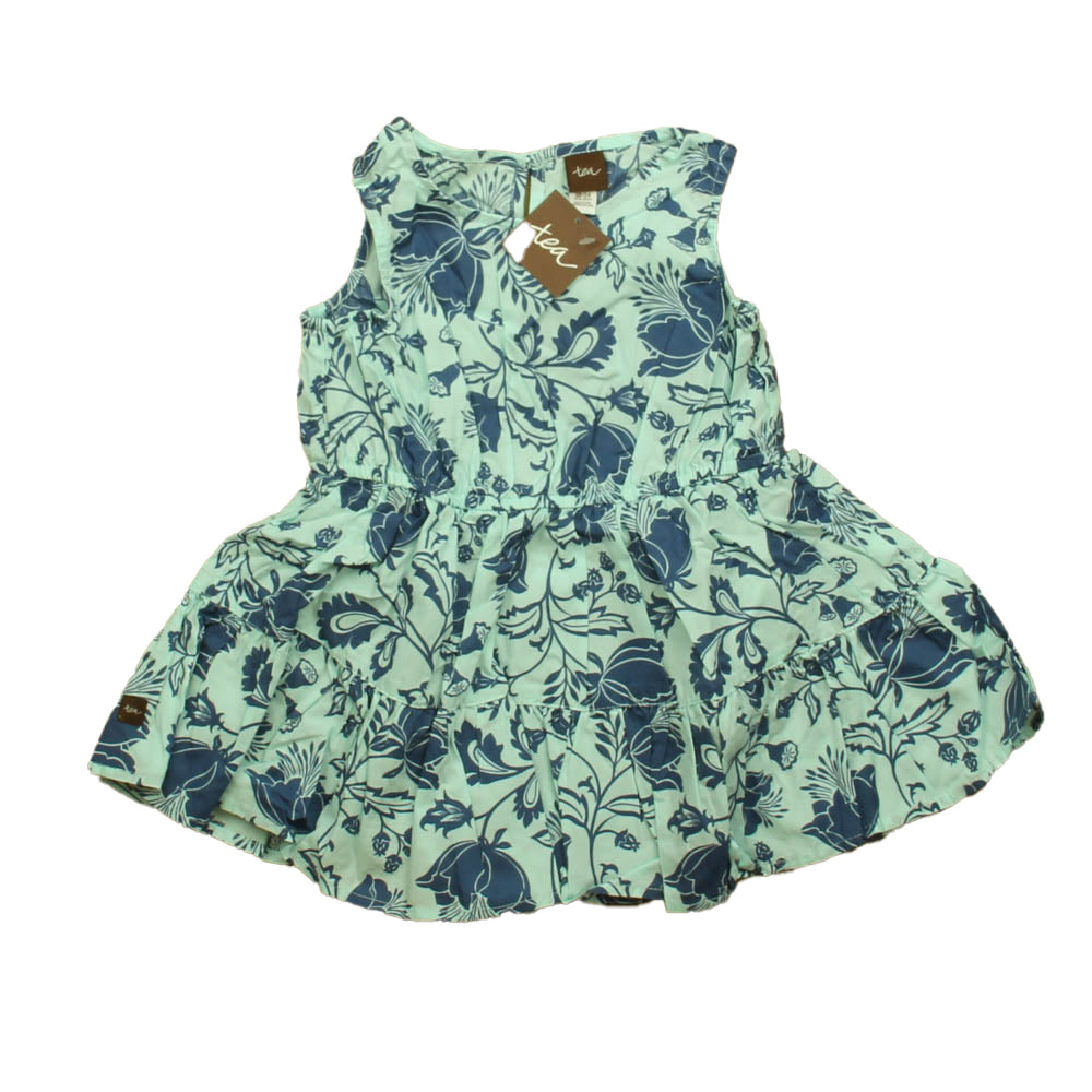 Tea Girls Blue Floral Dress Size: 18-24 Months Blue Floral