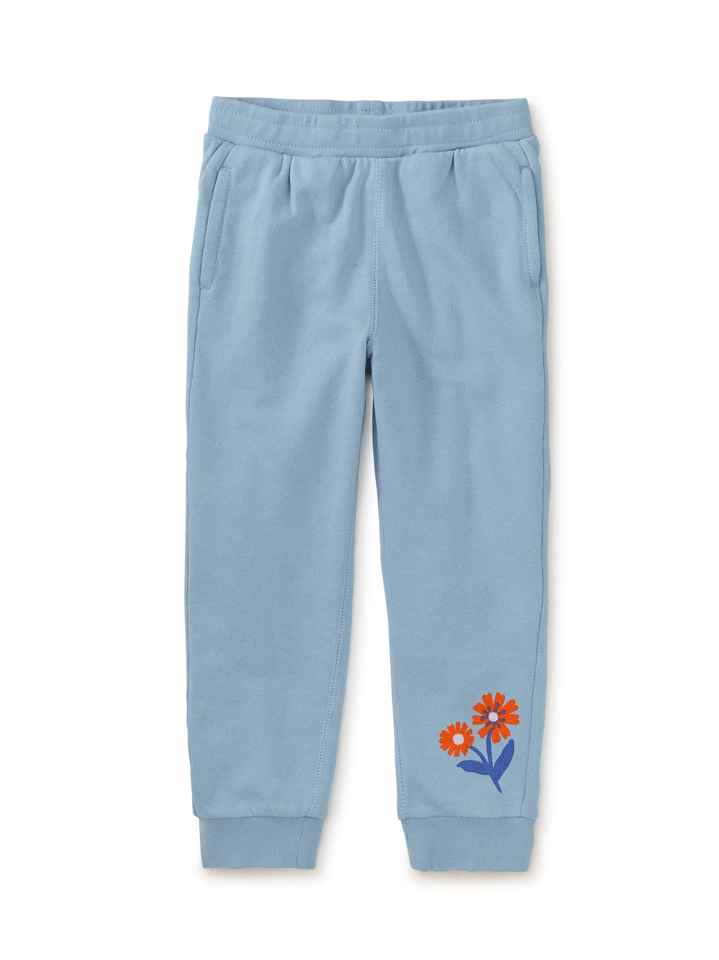 Tea Collection Girls Blue Flower Casual Pants Size: 5T Blue Flower