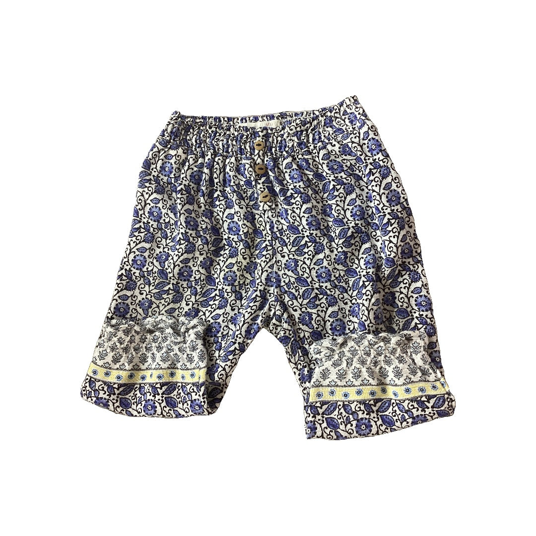 Zara Girls Blue | Flowers Pants Size: 9-12 Months Blue | Flowers
