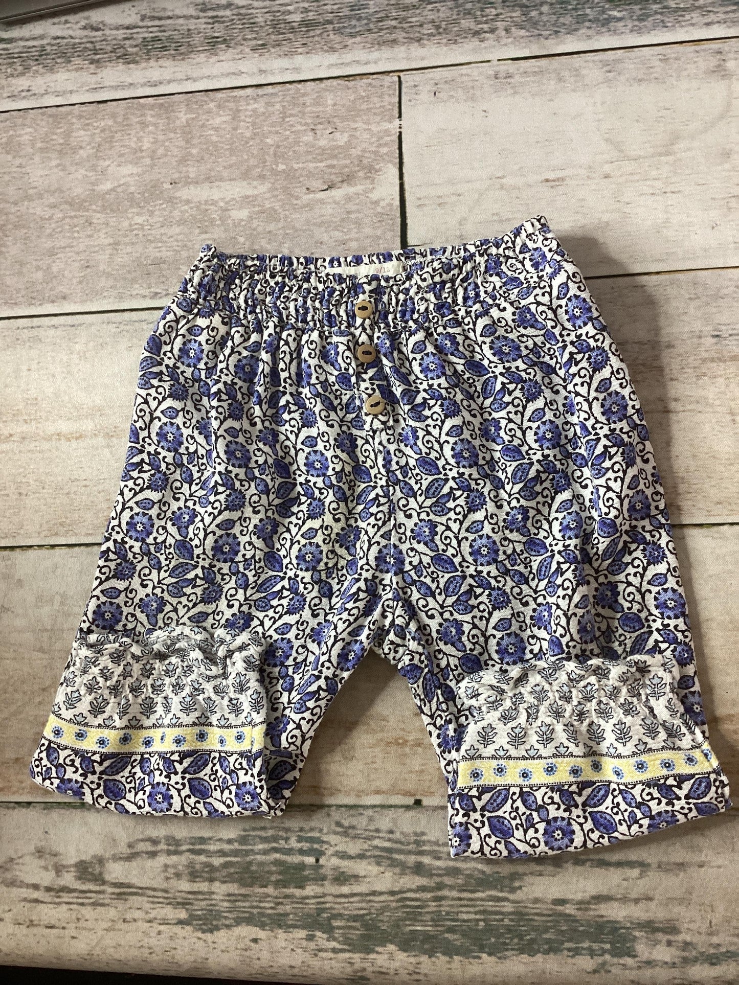 Zara Girls Blue | Flowers Pants Size: 9-12 Months Blue | Flowers