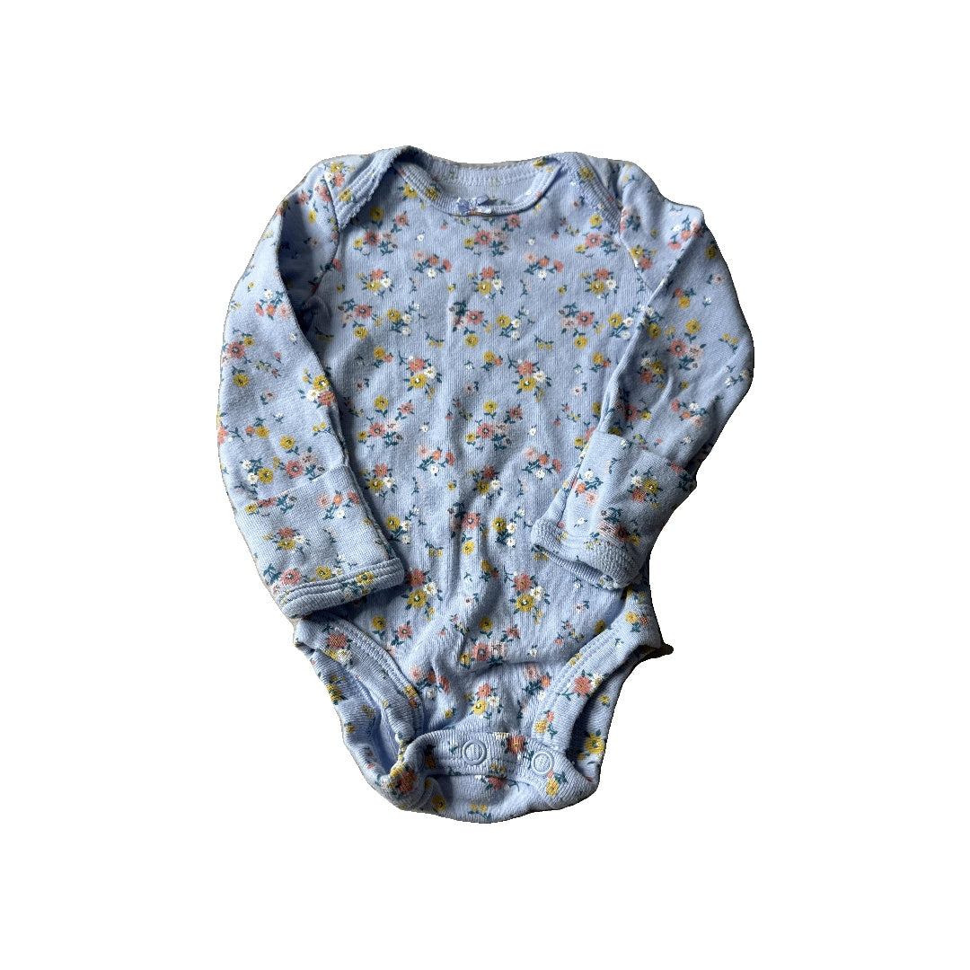 Carters Girls Blue | Flowers Onesie Size: Newborn Blue | Flowers