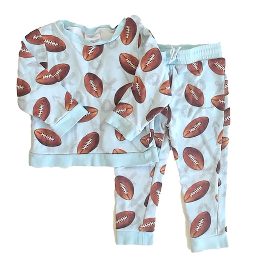 Posh Peanut Boys Blue Footballs Apparel Sets Size: 3T Blue Footballs