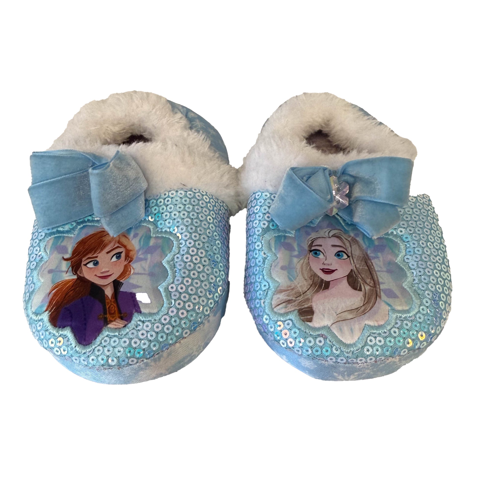 Disney Girls Blue Frozen Slippers Size: 7-8 Toddler Blue Frozen