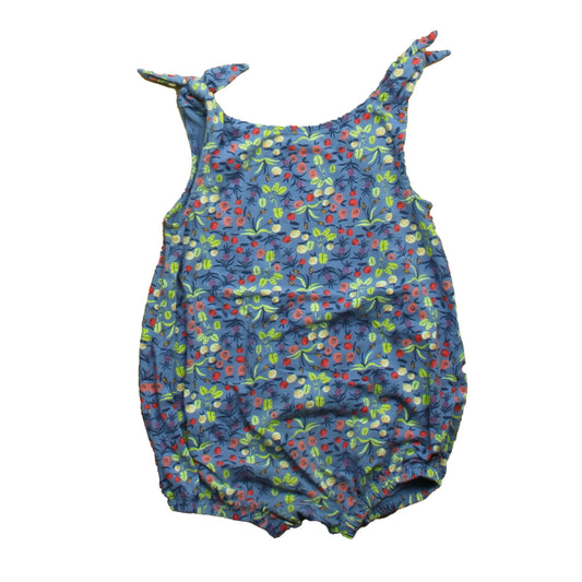 Tea Collection Girls Blue Fruit Romper Size: 12-18 Months Blue Fruit