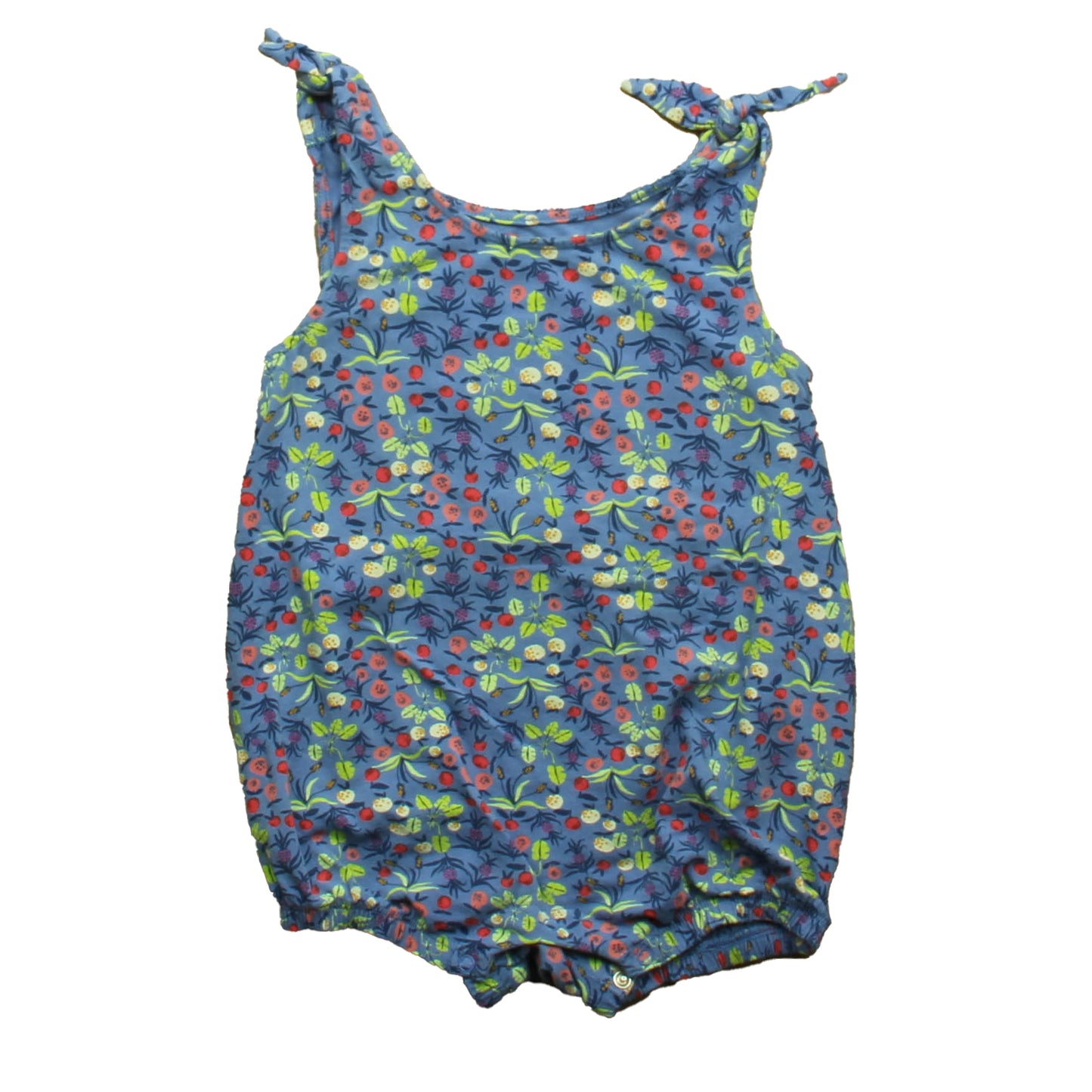 Tea Collection Girls Blue Fruit Romper Size: 12-18 Months Blue Fruit
