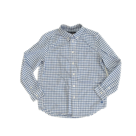 Brooks Brothers Boys Blue Gingham Button Down Long Sleeve Size: 10 Years Blue Gingham