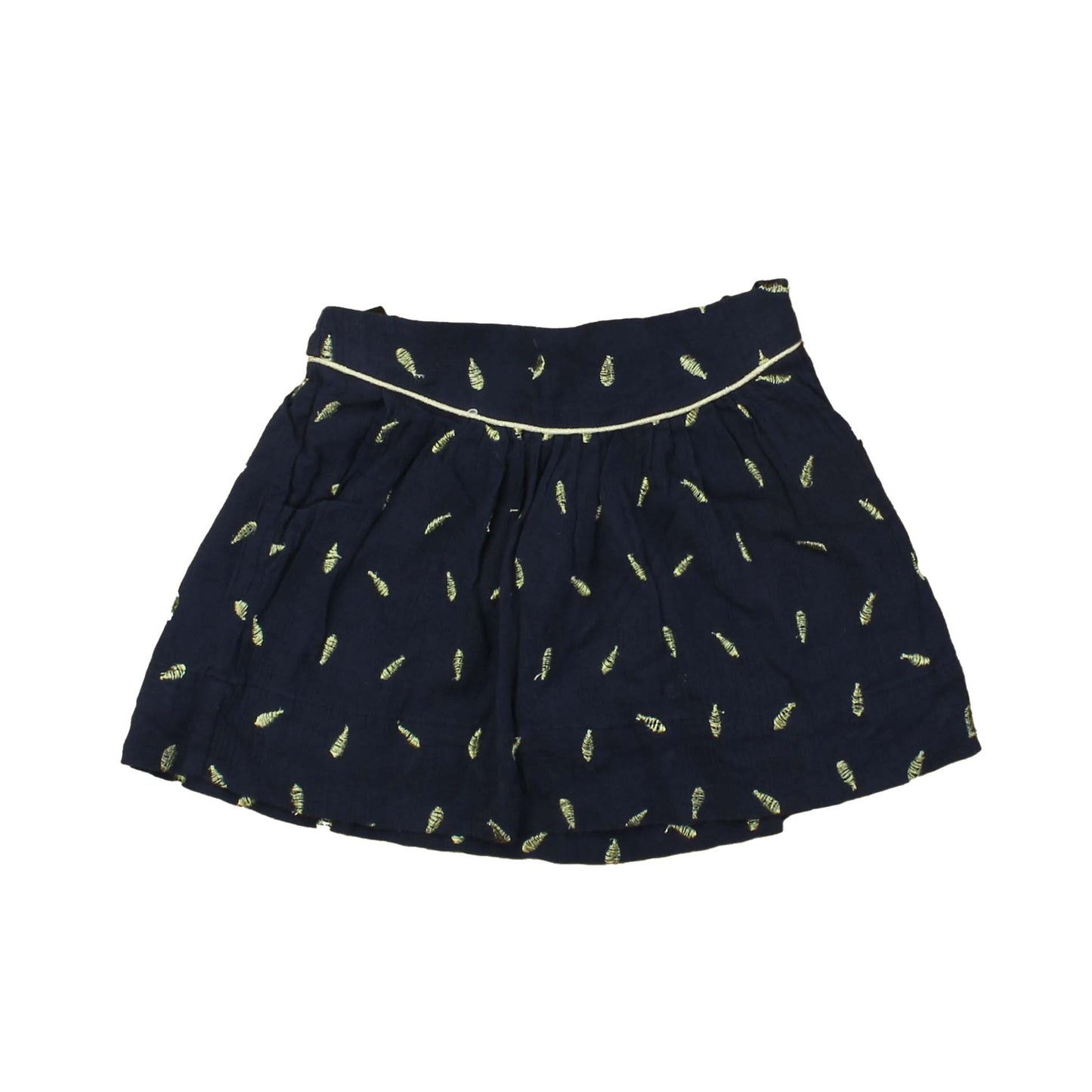 Lili Gaufrette Girls Blue | Gold Skirt Size: 4T Blue | Gold