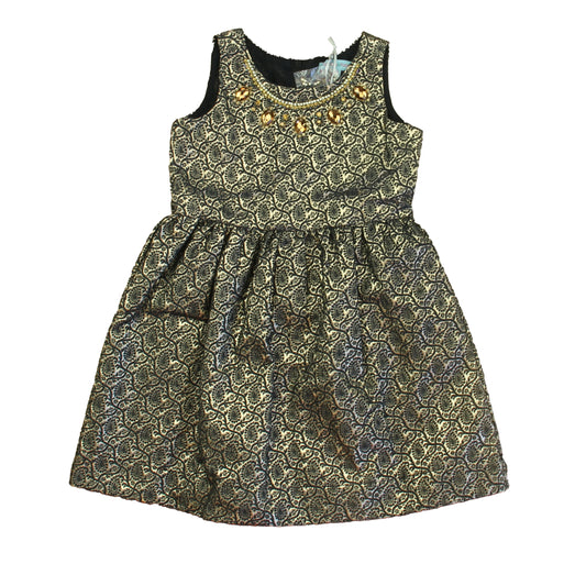 Cupcakes & Pastries Girls Blue | Gold Special Occasion Dress Size: 2T Blue | Gold
