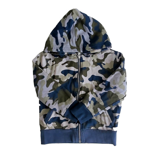 Rockets Of Awesome Boys Blue | Gray Camo Hoodie Size: 5T Blue | Gray Camo