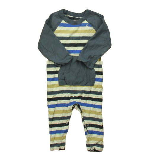 Tea Collection Boys Blue | Gray Stripe Long Sleeve Outfit Size: 6-9 Months Blue | Gray Stripe