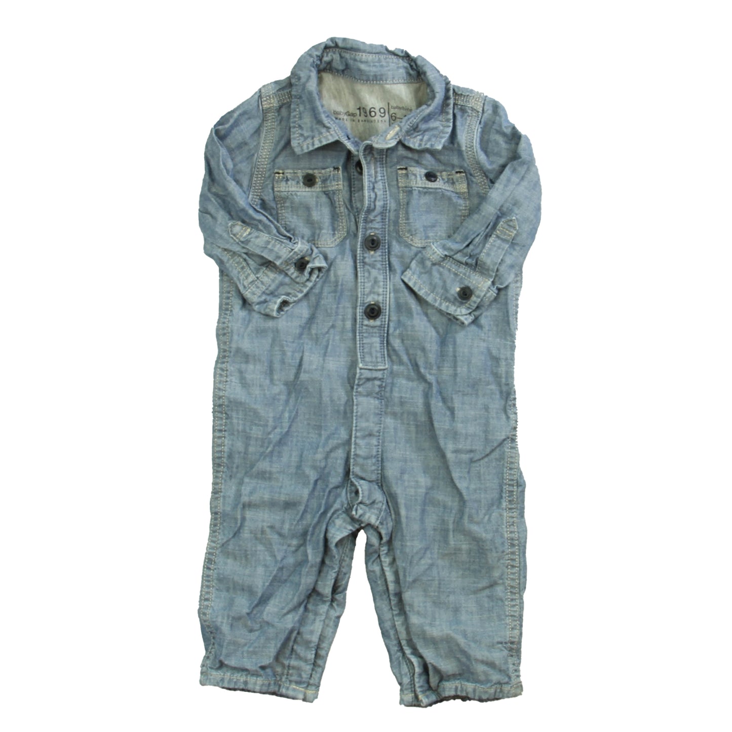Gap Boys Blue | Gray Long Sleeve Outfit Size: 6-12 Months Blue | Gray
