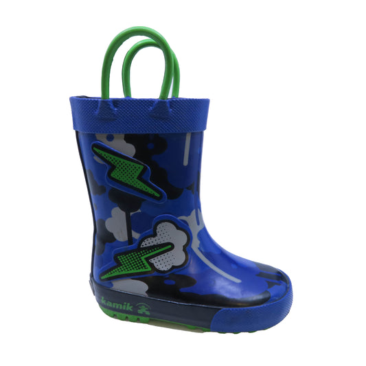Kamik Boys Blue | Gray Rain Boots Size: 5 Toddler Blue | Gray