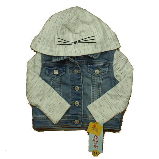 Cat & Jack Girls Blue | Gray Jacket Size: 12 Months