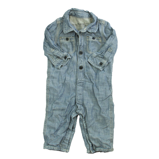 Gap Boys Blue | Gray Long Sleeve Outfit Size: 6-12 Months Blue | Gray