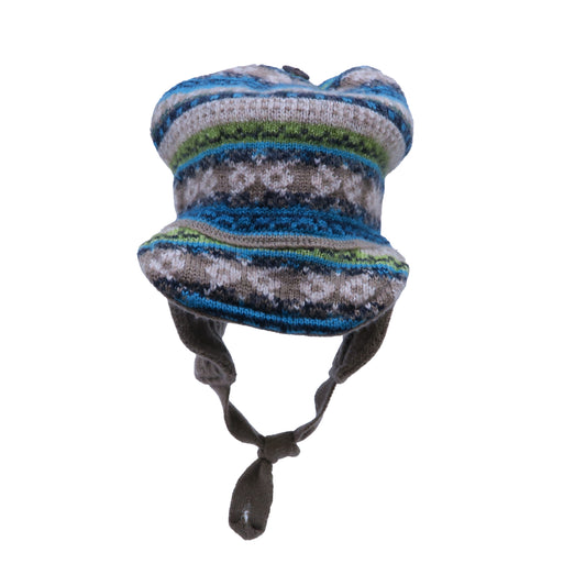 Claveux Boys Blue | Green | Beige Winter Hat Size: *12-18 Months Blue | Green | Beige
